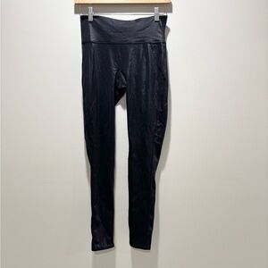 STAR SPANX • Women’s Black Sheen Shine High Waisted Leggings Size Medium